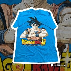 Neon Dragon Ball Z Anime Poster Dual Sided Shirt Sz L